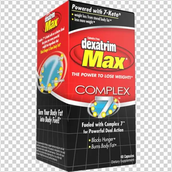 Dexatrim Max Complex 7 Fat Burner/hunger Blocker Caps,