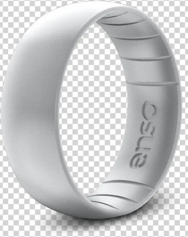 Elements Classic - Classic Elements Silicone Ring - Silver - Size 8 |