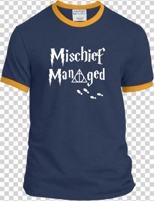 Mischief Managed Ver2 Ringer Tee - Mischief Managed - Maurader's Map Harry Potter Parody