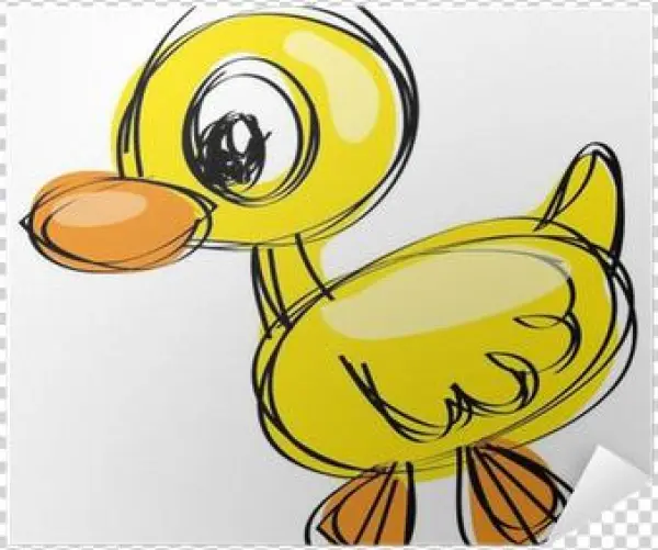 Sketched Duck Shower Curtain
