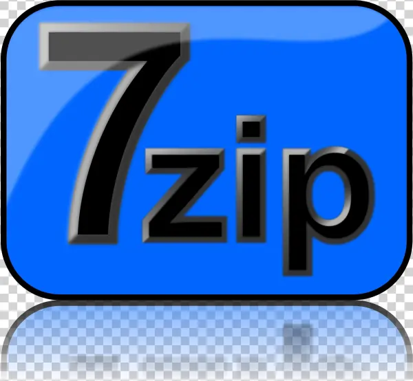 This Free Icons Png Design Of 7zip Glossy Extrude Blue