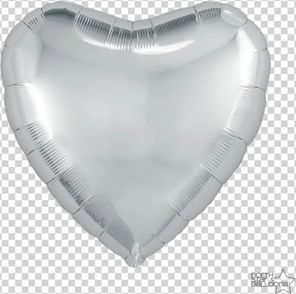 00749 Heart Silver 18in Web