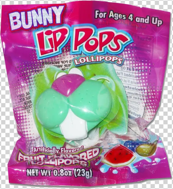 Bunny Lip Pops - Flix Big Stuff Lip Pops Lollipops, Wild Blue Raspberry