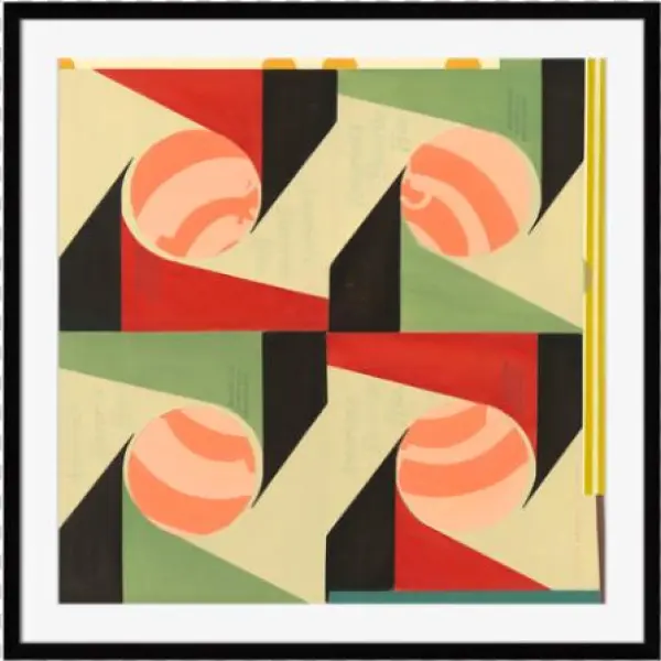 Geometric Blocks I Framed Art - Surya-bs100a001-1818-eternal - 18 X 18 Geometric Blocks