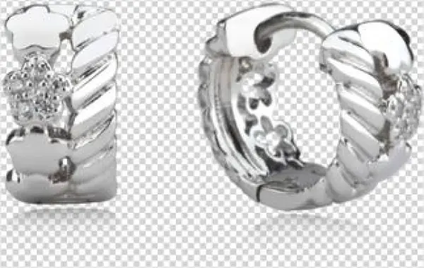 Lady's Sterling Silver Earrings - Cubic Zirconia 925 Sterling Silver Earrings-libena