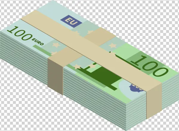 Wad Of Euros Transparent Png Clip Art Image - Portable Network Graphics