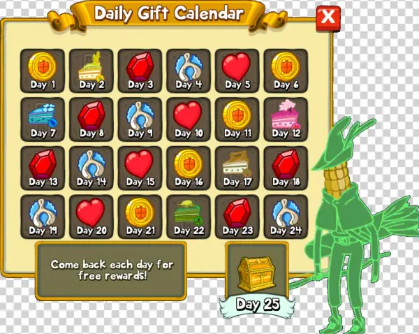 Daily Gift Calendar - Cartoon