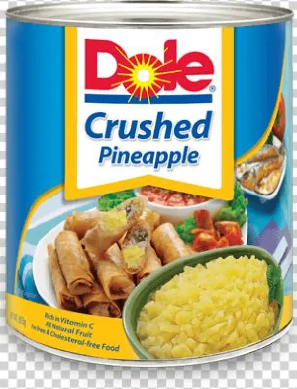 Dole Crushed Pineapple - Dole Canned Fruit In Light Syrup Thin Cut 90 Ct #10