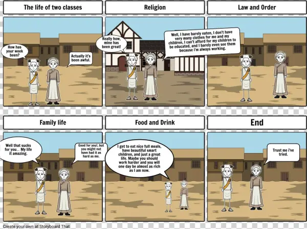 Rich And Poor Roman - Cartoon