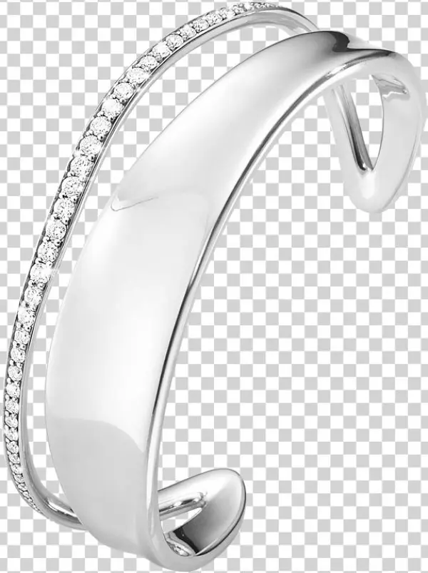Georg Jensen Marcia Bangle - Sterling Silver With Brilliant