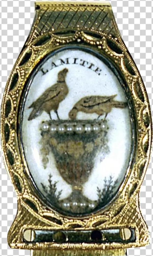 Rare Sentimental/mourning Chatelaine Plaque, Late 18th - Emblem