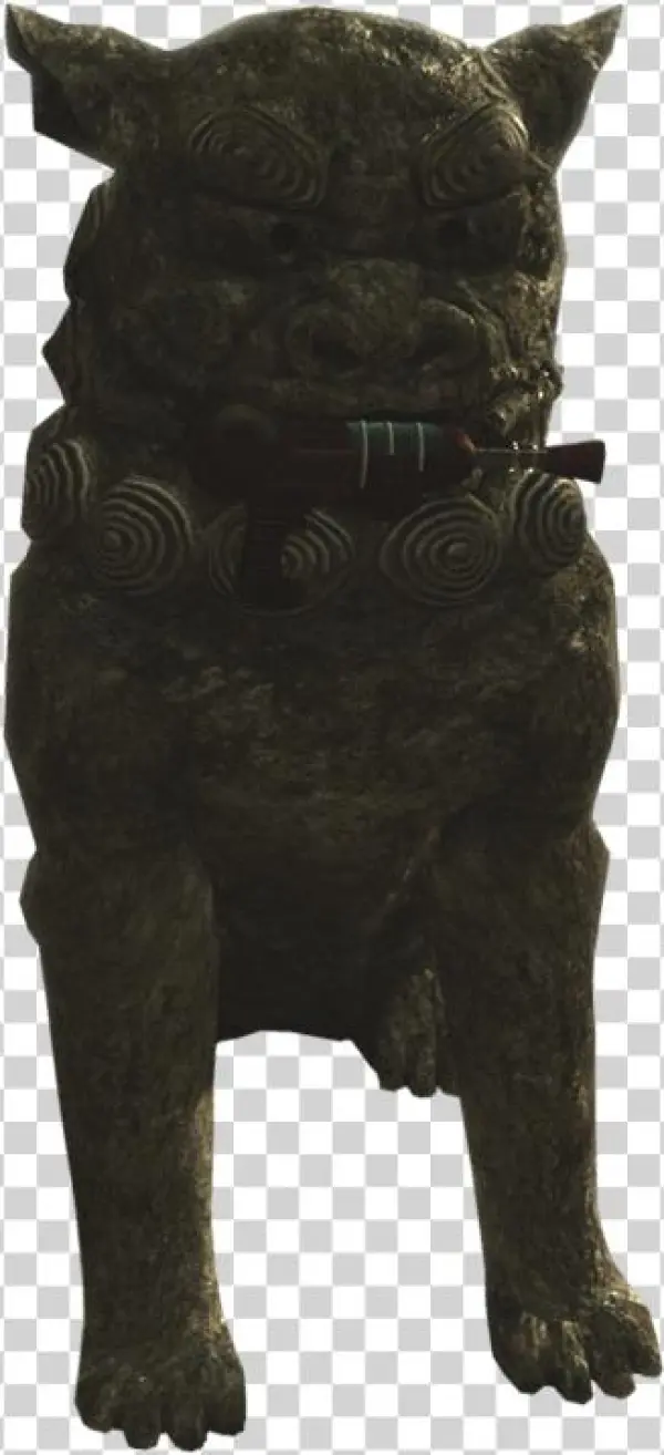 Ray Gun Lion Statue Waw