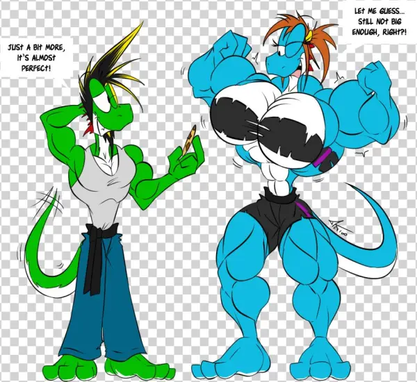 Sirena Bulks Up - Cartoon