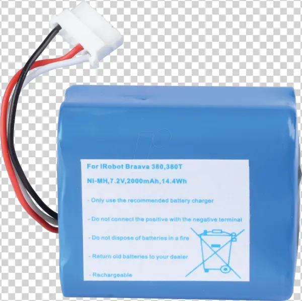 2000 Mah, Nimh For Irobot Braava 380 Frei