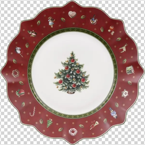 Breakfast Plate, Red