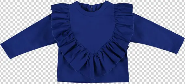 Caroline Bosmans Top Ruffle - Kinder-langarmshirt