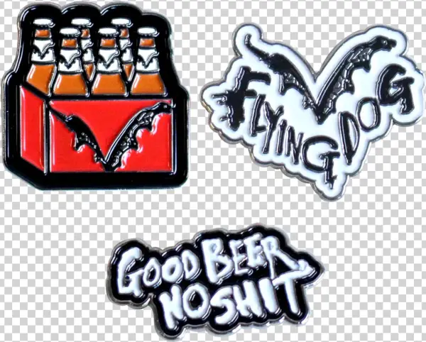 Flying Dog Enamel Pins