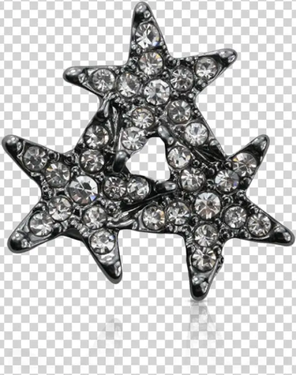 Stars Trio Black - Brooch