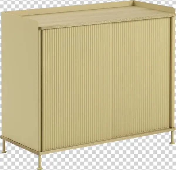 83603 Enfold Sideboard Tall Sand Yellowsand Yellow - Muuto Enfold Sideboard