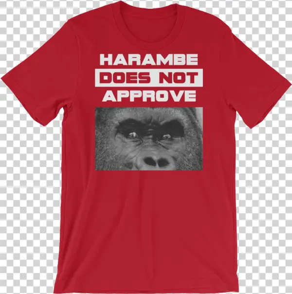 "harambe Does Not Approve" T Shirt - Intelligence Is The Ability To Adapt To Change T-shirt