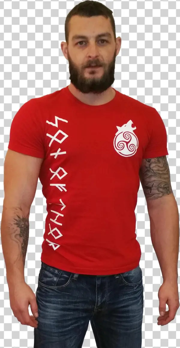 Panské Tričko Nordic Power Red/white