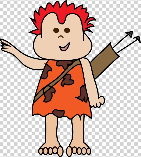 This Free Icons Png Design Of Cave Boy Pointing