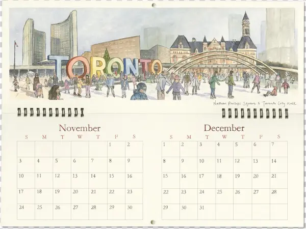 Sale Toronto Sketches 2019 Wall Calendar