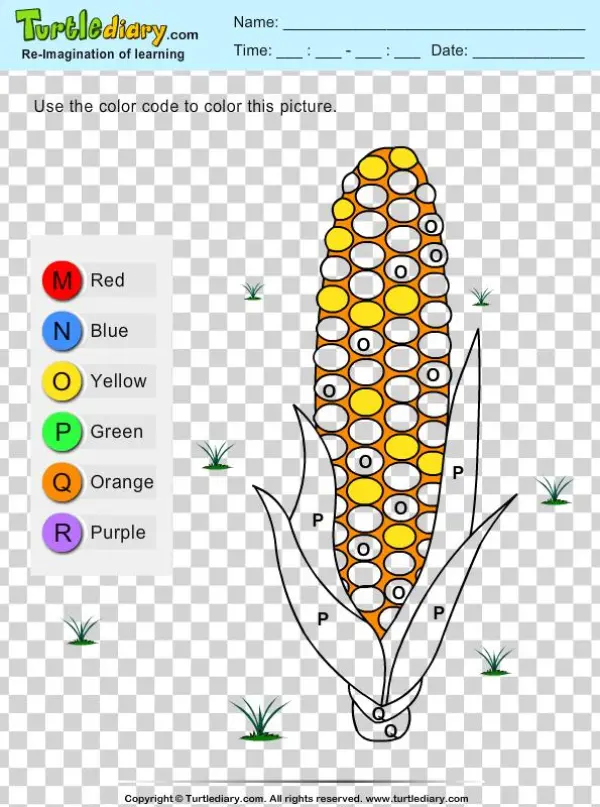Color By Letter Corn