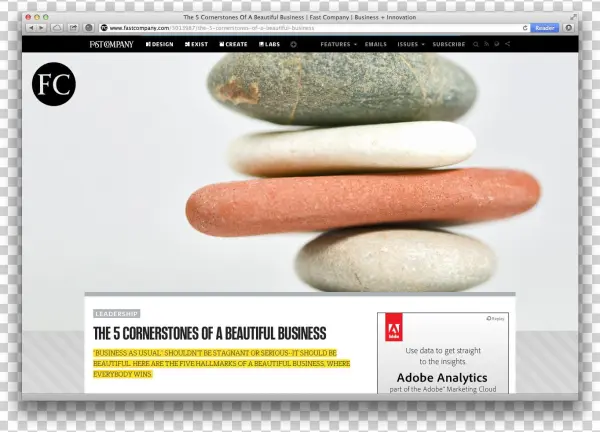 Fast Company Website Design