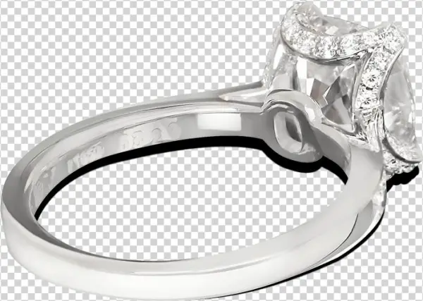 Ring Rosebud Solitaire Pave Diamods Platinum Steven
