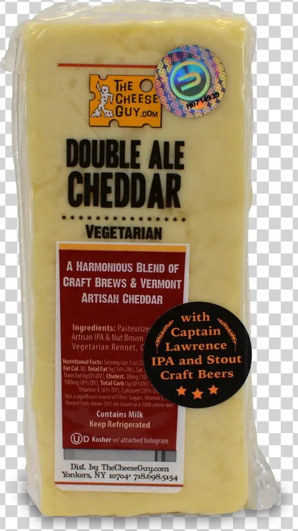 The Cheese Guy Vermont Double Ale Cheddar Cheese Wedge