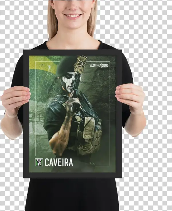 R6s Caveira Framed Poster