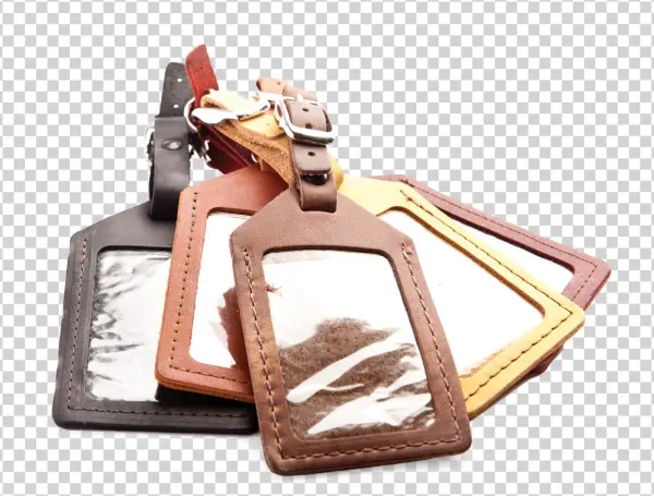 Rustic Leather Luggage Tag