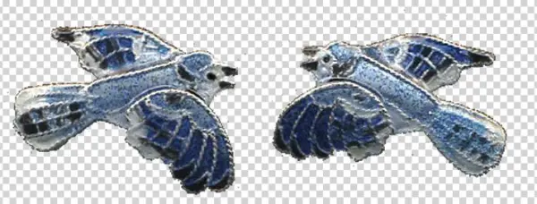 Blue Jay Post Earrings