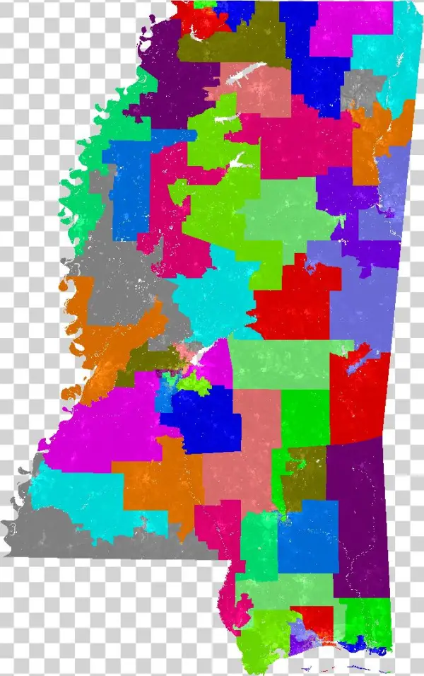 Larger Mississippi Senate Map