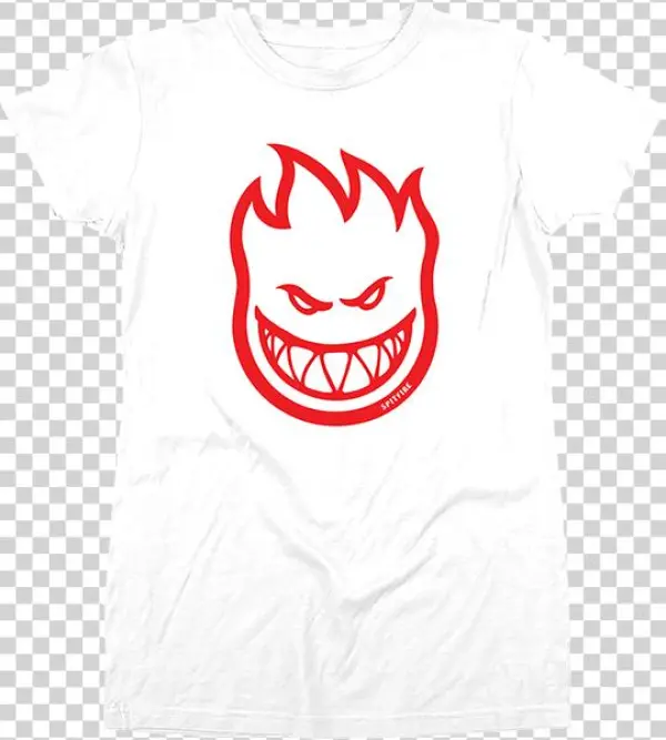 Spitfire Bighead Girls Ss L-wht/red