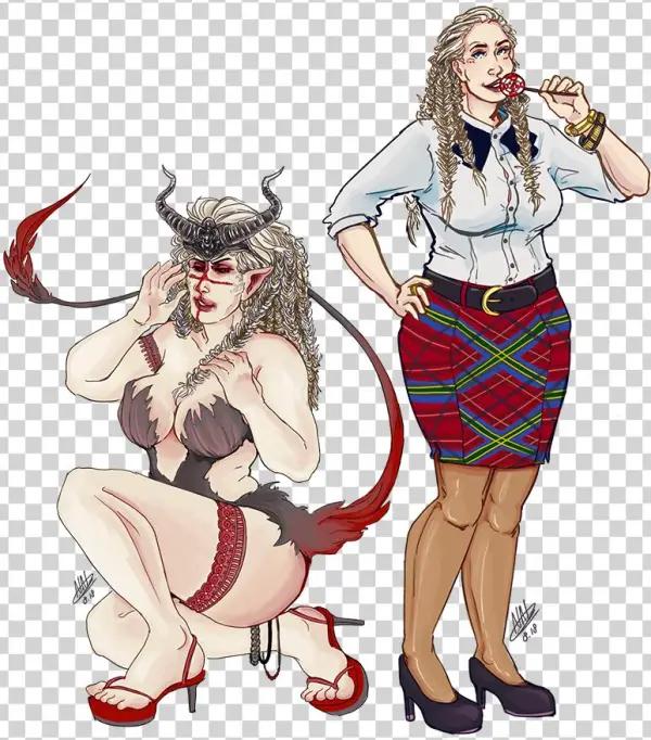 Duo Commission, Oc “luna” In Human And Succubus Form