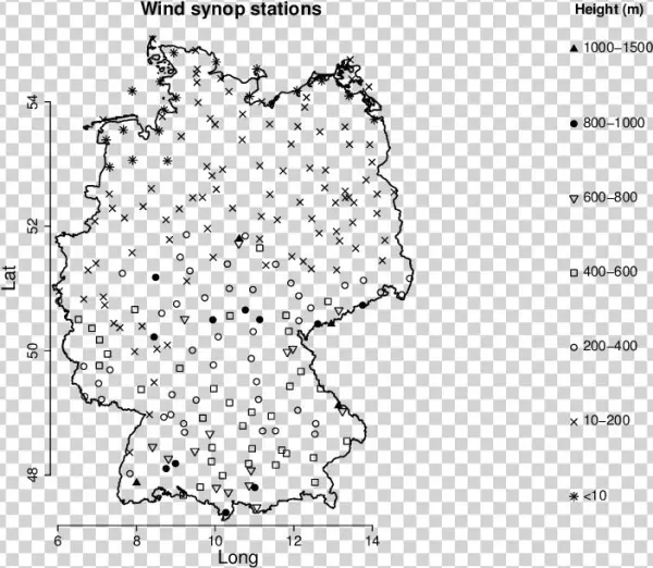 Map Of Synoptic Stations Over Germany