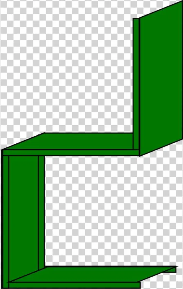 Minimalist Green Chair Side View