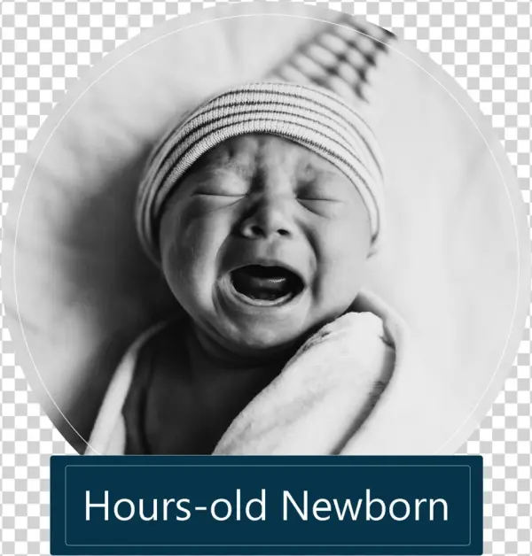 Hours Old Button