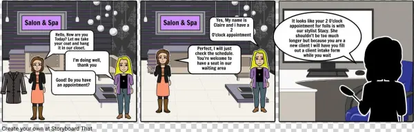 Greeting A Client - Cartoon