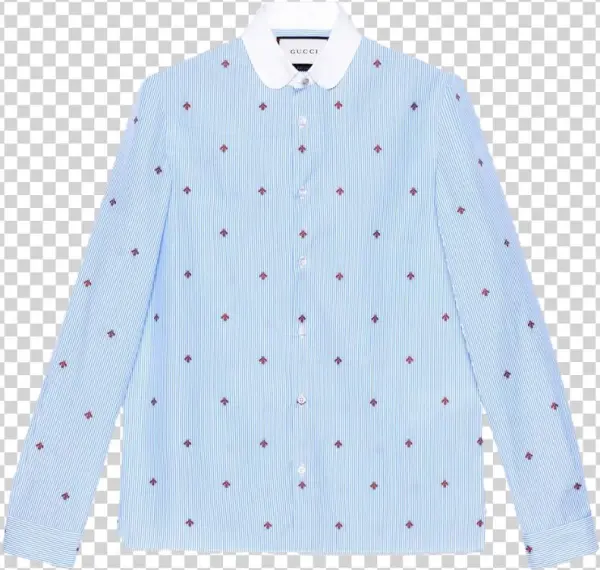 Gucci Bee Fil Coupé Cambridge Shirt - Pocket
