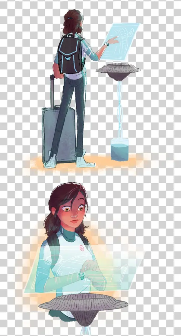 Hologram Illustration - Girl