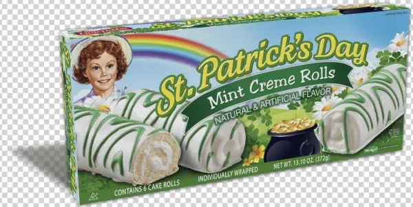 Patrick Day Mint Creame Rolls Cake - Bánh