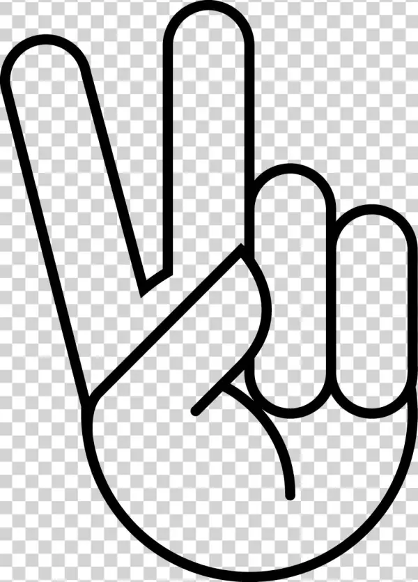St006 Welcomebooklet Peacesign - Line Art