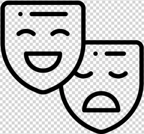 Theater-masks - Line Art