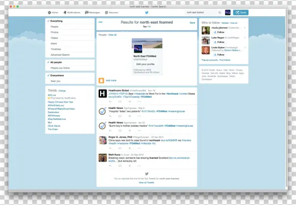 Twitter Search Results Page