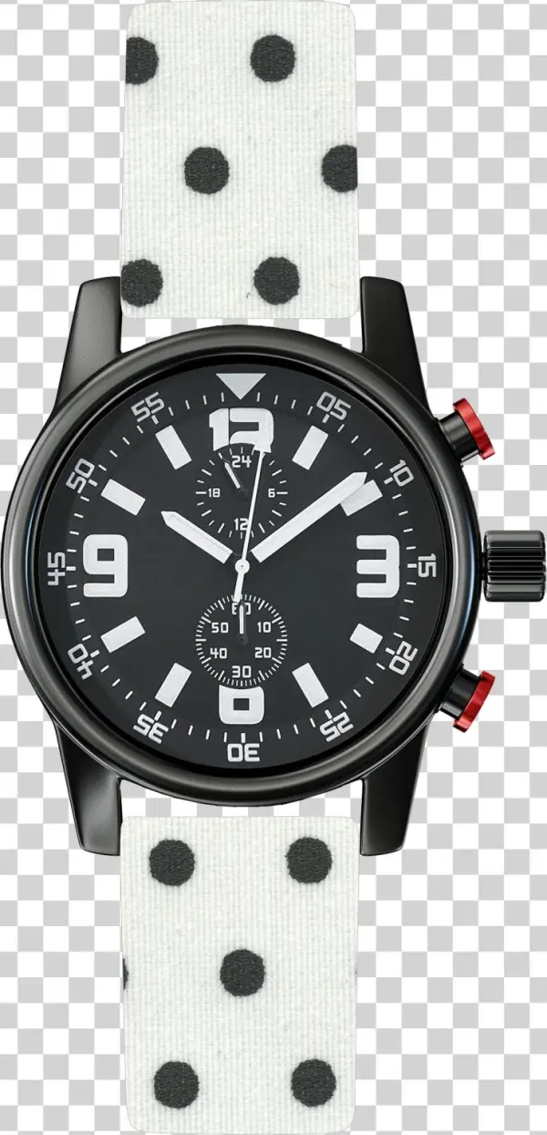 100% Cotton Watchband With Calf Leather Back