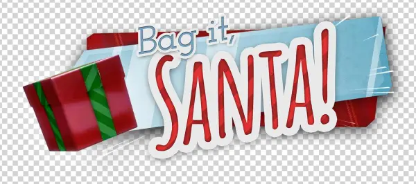 Bag It, Santa - Calligraphy