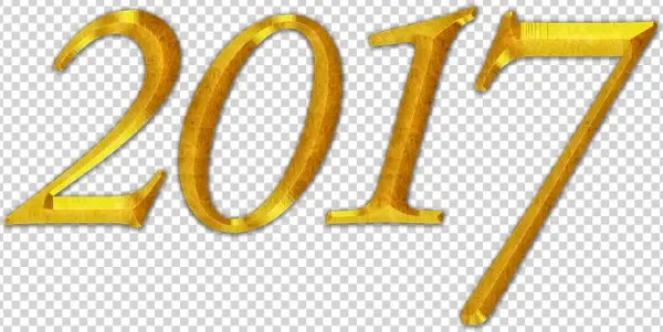 Gold New Year 2017 Png - Graphics